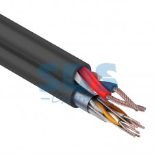 Мульти-кабель FTP 4PR 24AWG CAT5e + 2х0.75мм²., 200м., черный, OUTDOOR REXANT